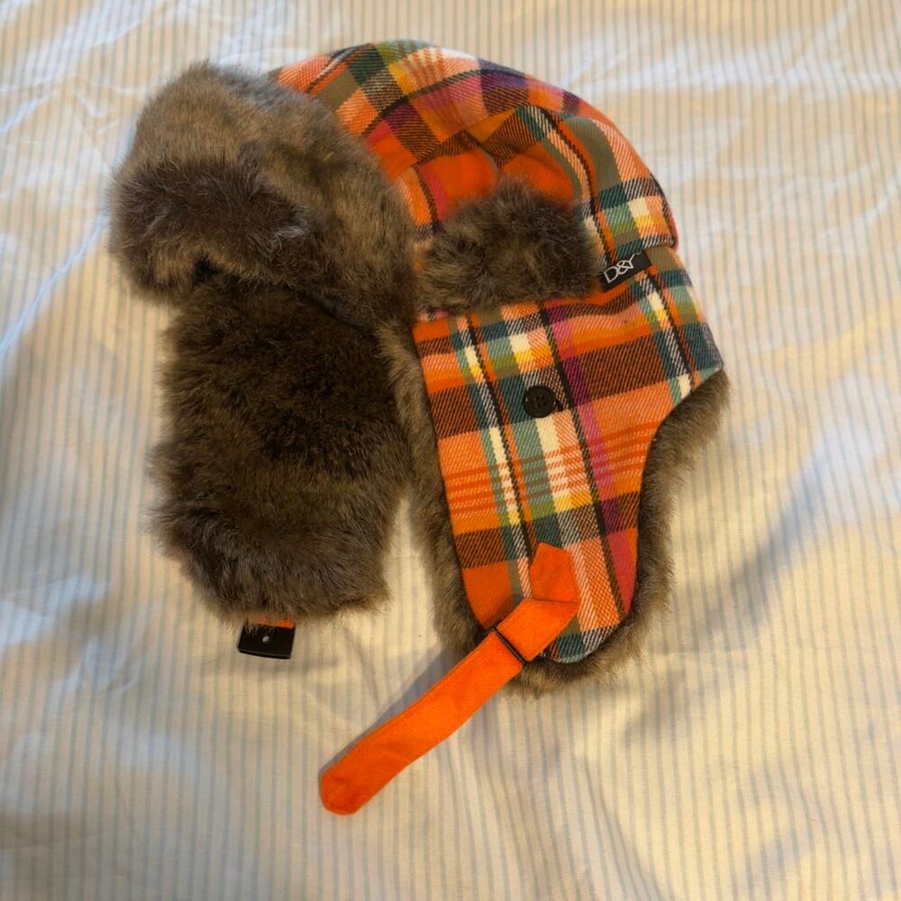 D&Y Plaid Faux Fur Lined Hat WTP0841 One Size  #winter #fashion